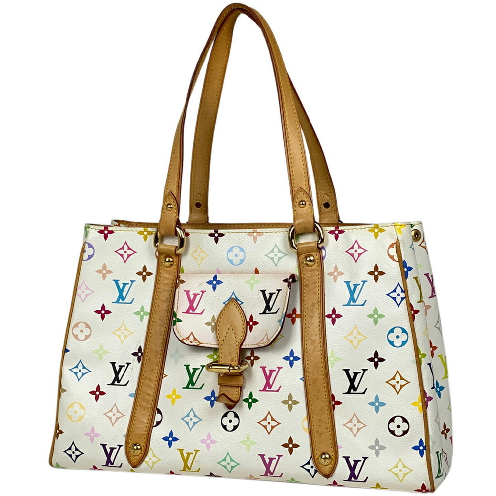 Louis Vuitton Aurelia Shoulder Bag Tote Multicolor Blanc White